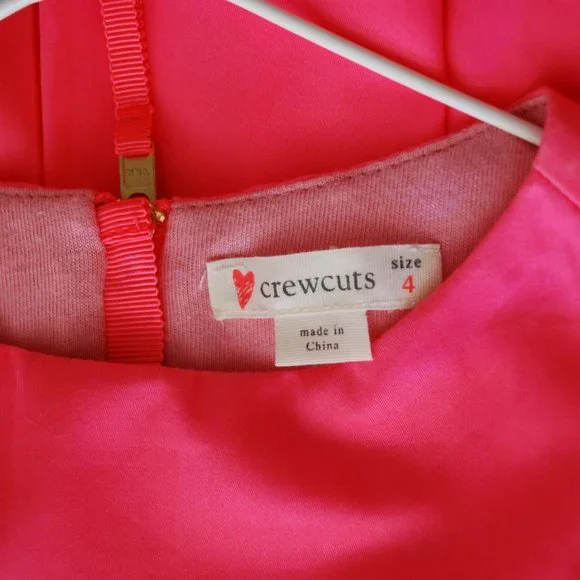 J Crew Crewcuts Pink Preppy Dress Easter Girls Size 4 - Picture 3 of 3